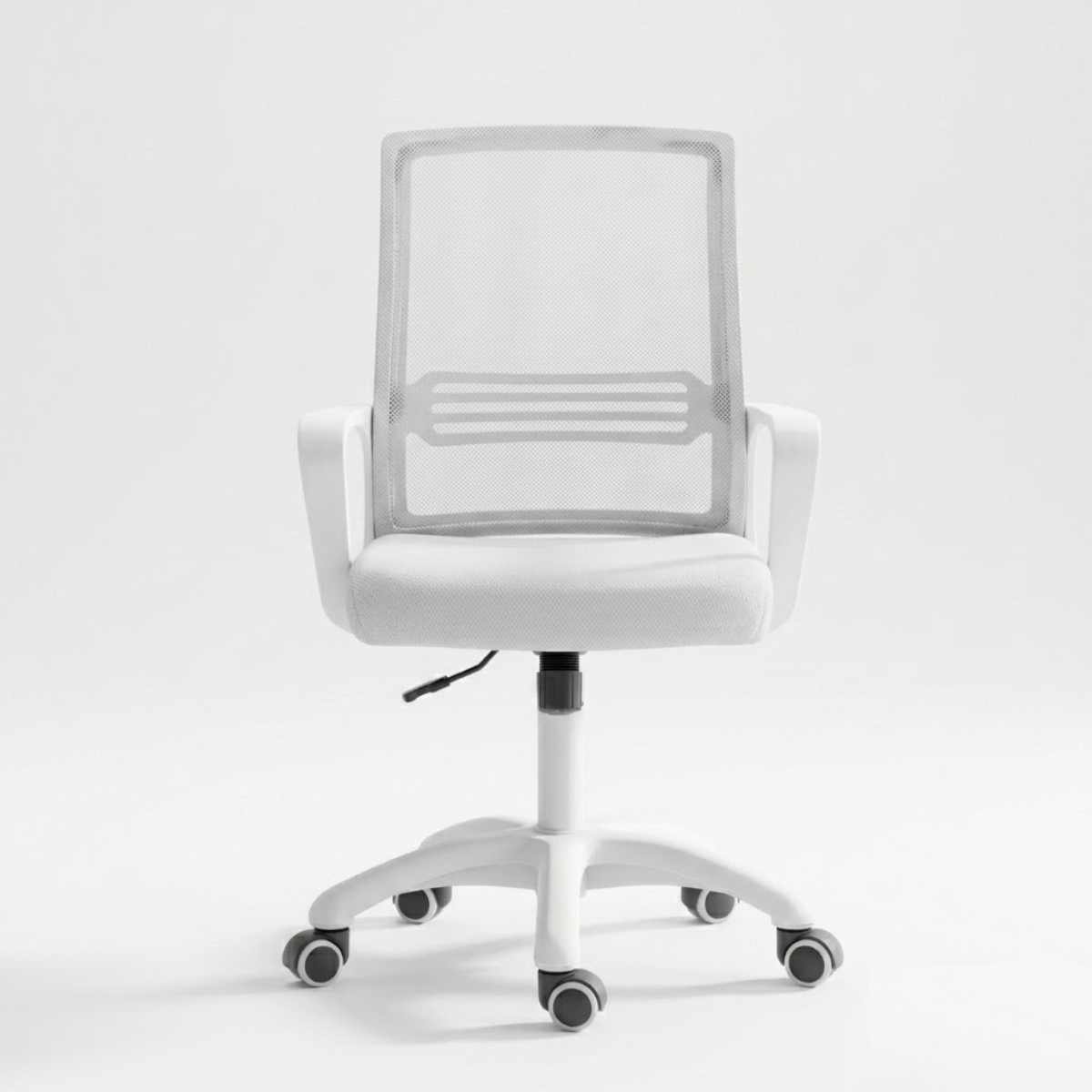 Cadeira de Escritório Astrella Vega Branco e Cinza Ergonômica Confortável