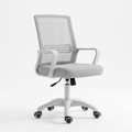 Cadeira de Escritório Astrella Vega Branco e Cinza Ergonômica Confortável