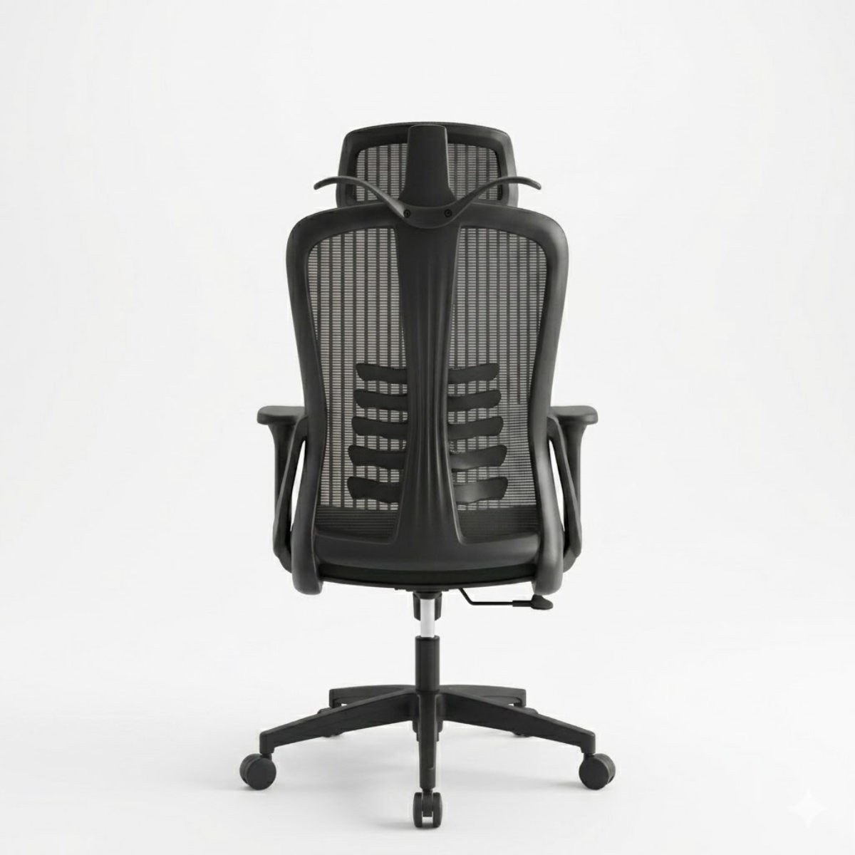 Cadeira de Escritório Astrella Elara Ergonômica com Apoio de Cabeça e Braços Preto