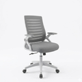 Cadeira de Escritório Astrella Sirius Cinza Ergonômica com Braços Rebatíveis