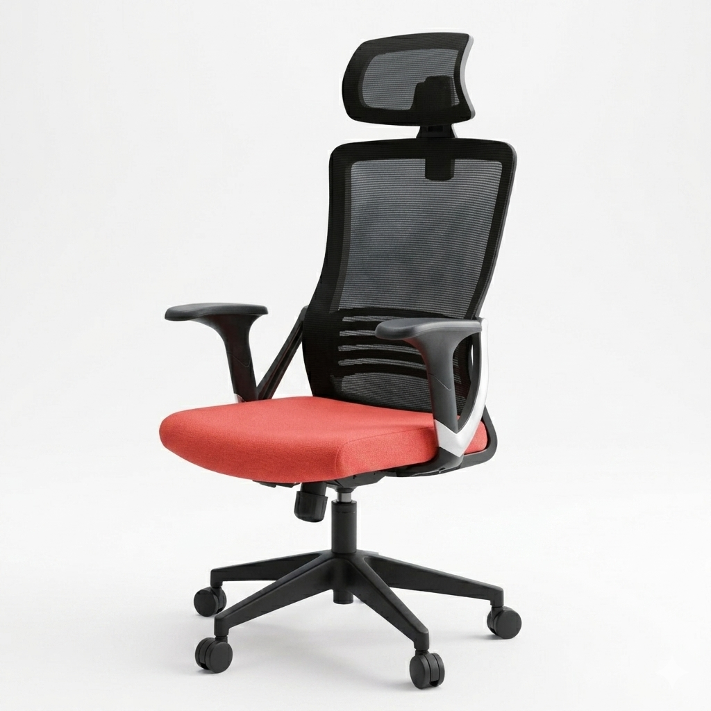 Cadeira de Escritório Astrella Nashira Ergonômica com Apoio de Cabeça e Braços Preto
